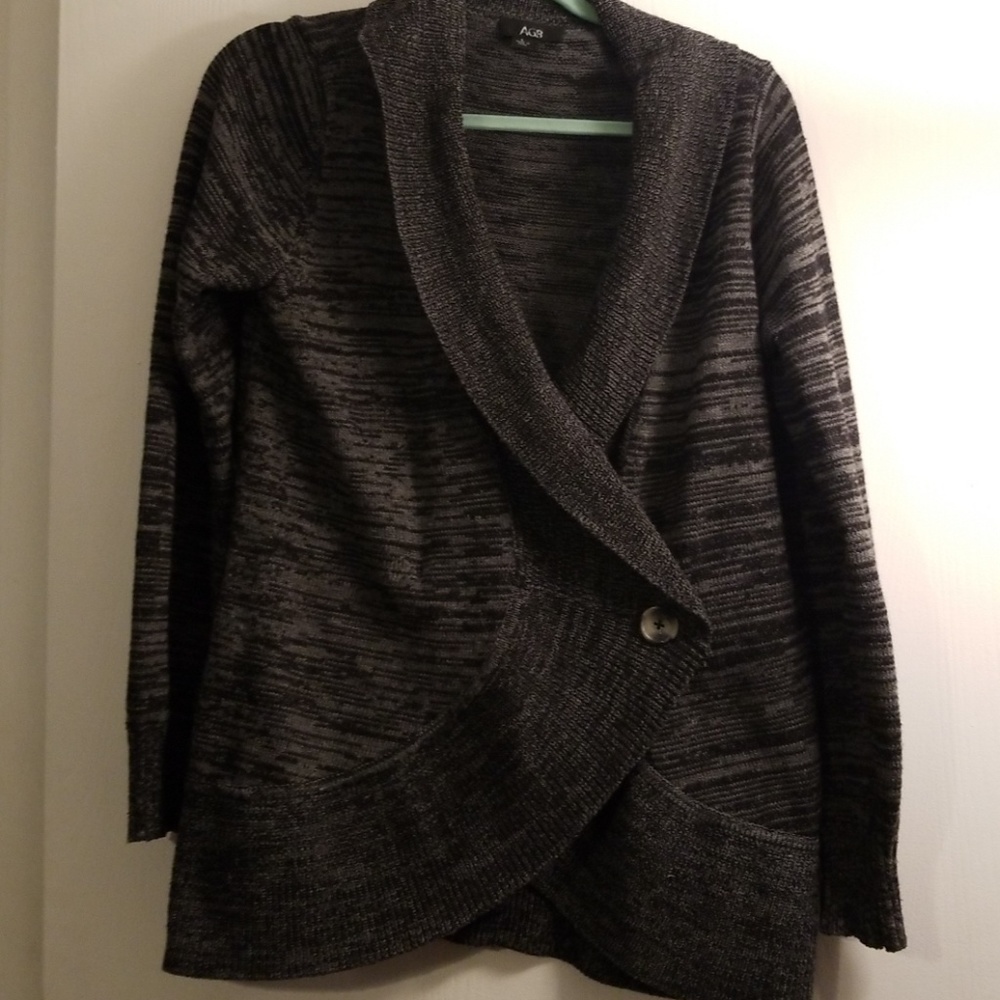 Black and gray cardigan